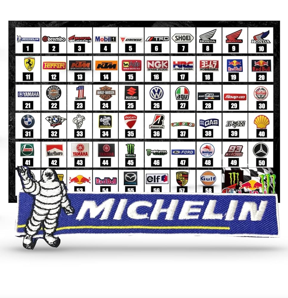 ラベル　ワッペン　刺繍 Amazon.co.jp: ノーブランド品汎用ミシュランMichelinアイロン